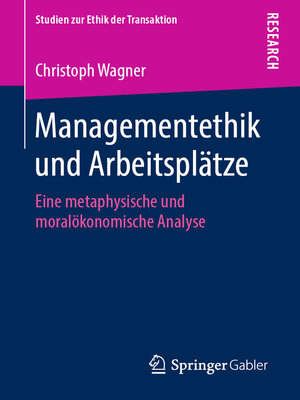 cover image of Managementethik und Arbeitsplätze